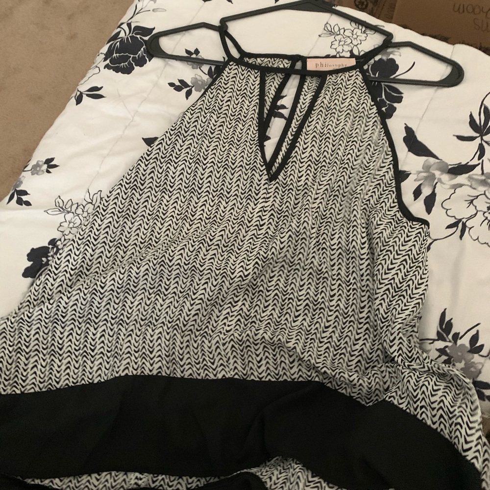 black and white summer top